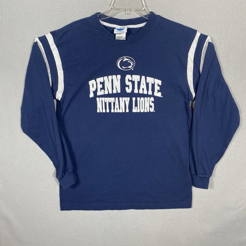 Penn State Nittany Lions Long Sleeve Tshirt M College Football NCAA 100% Cotton
